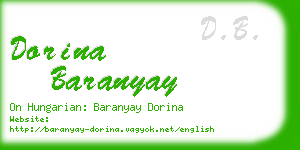 dorina baranyay business card